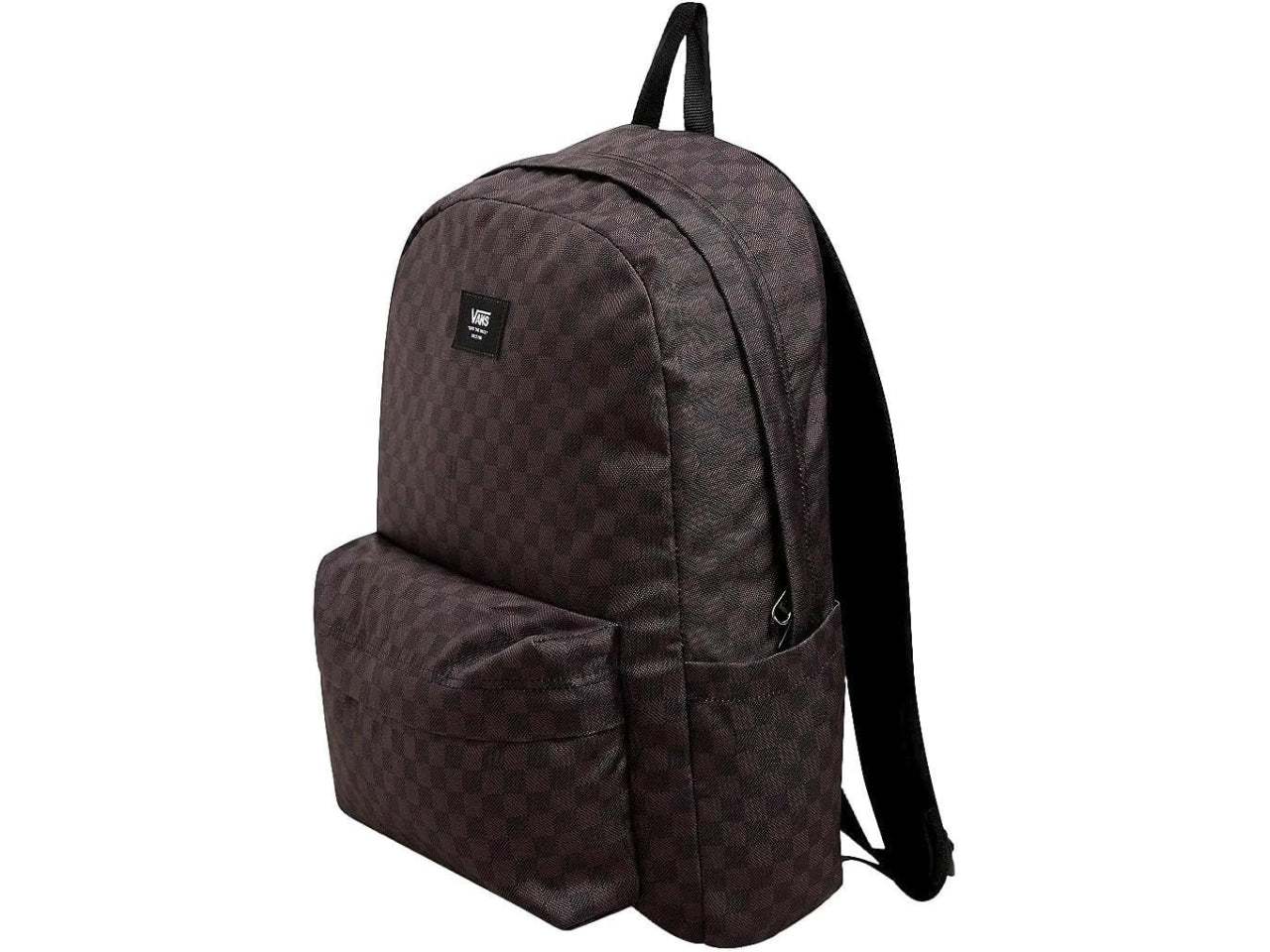 Vans zaino old school a scacchi di colore nero e cioccolato