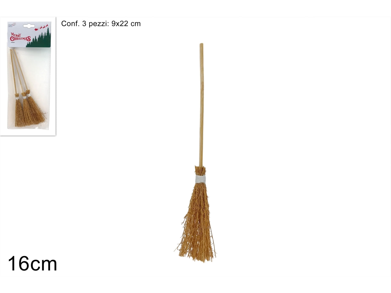 Set 3 scopette decorative 16cm
