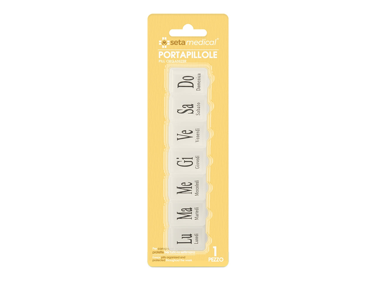 Portapillole verticale settimanale