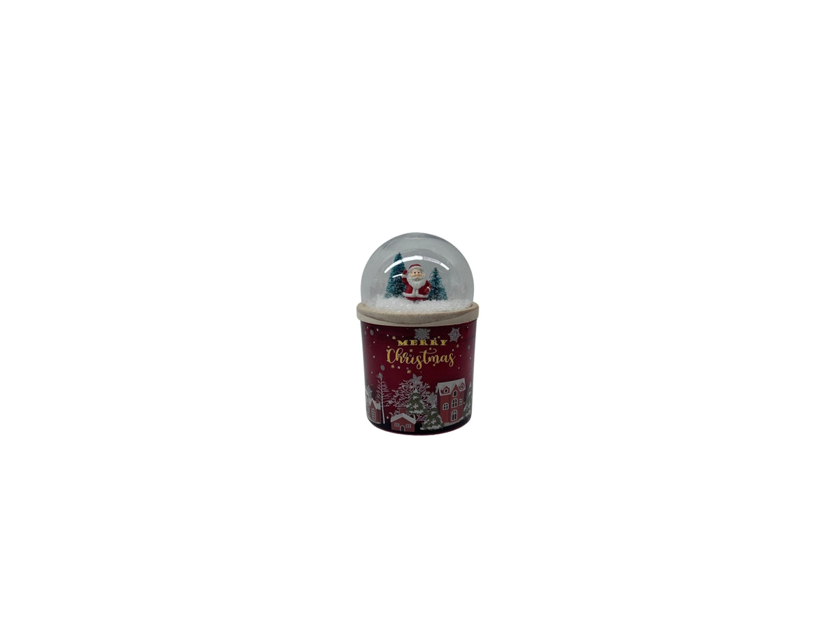 Candela paesaggio con babbo natale berries & sugar 170gr 7,1x7,1xh.34,5cm