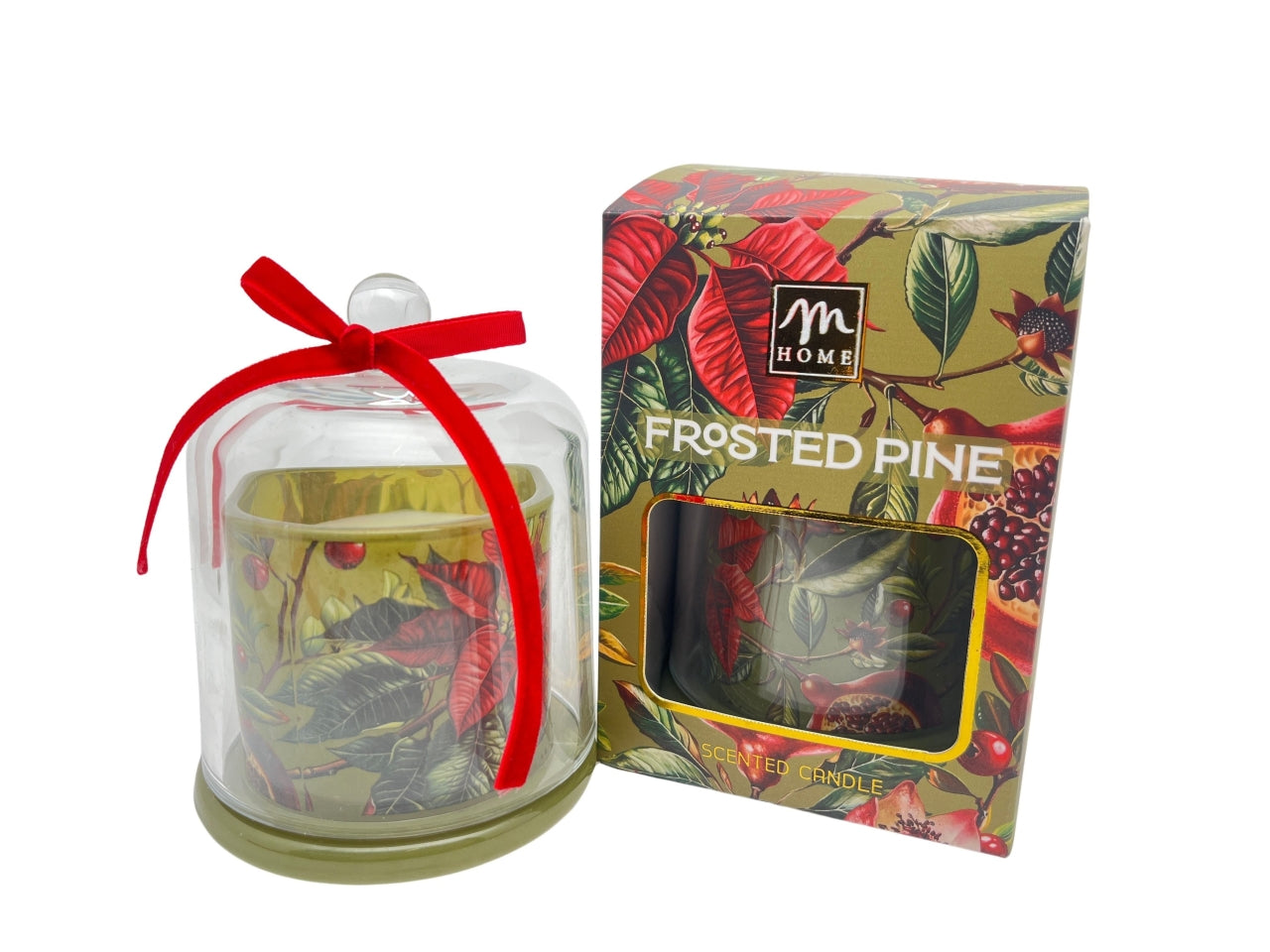 Candela a campana stella di natale fragranza frosted pine 90gr 11,2x11,2xh.14,7cm