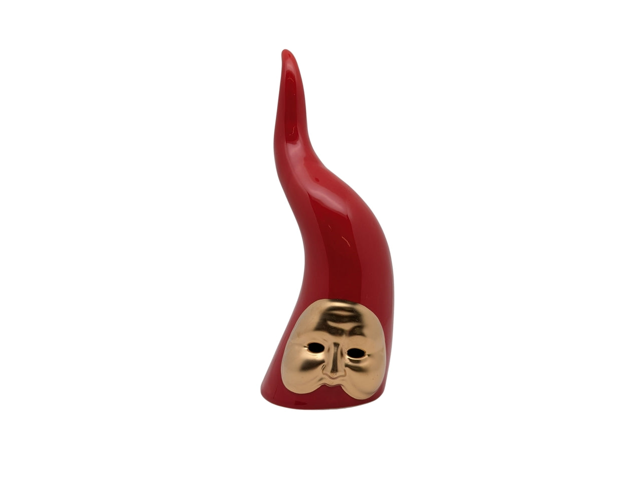 Cornetto pulcinella in porcellana d.10xh.25cm