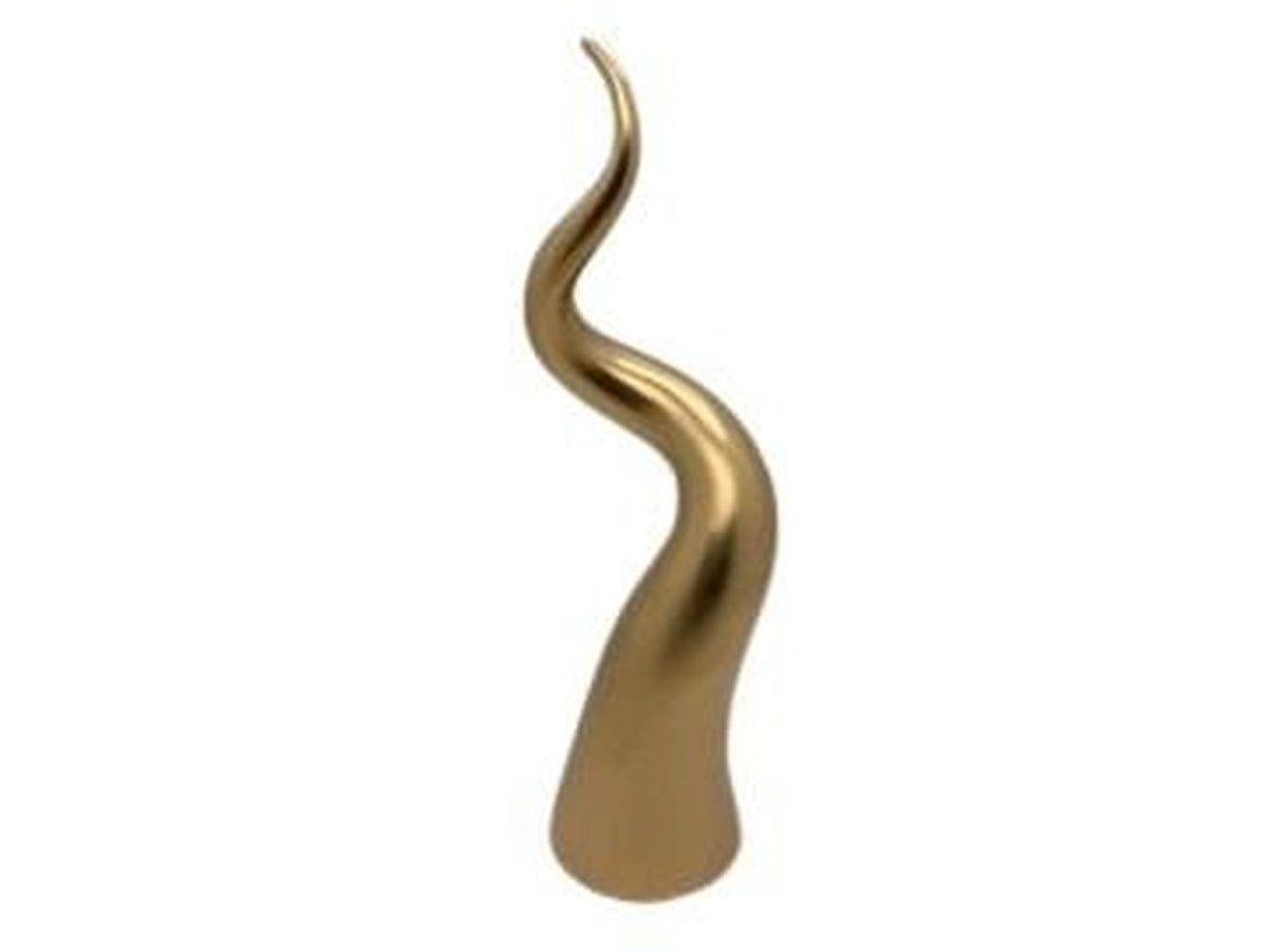 Cornetto oro in porcellana d.10xh.30cm