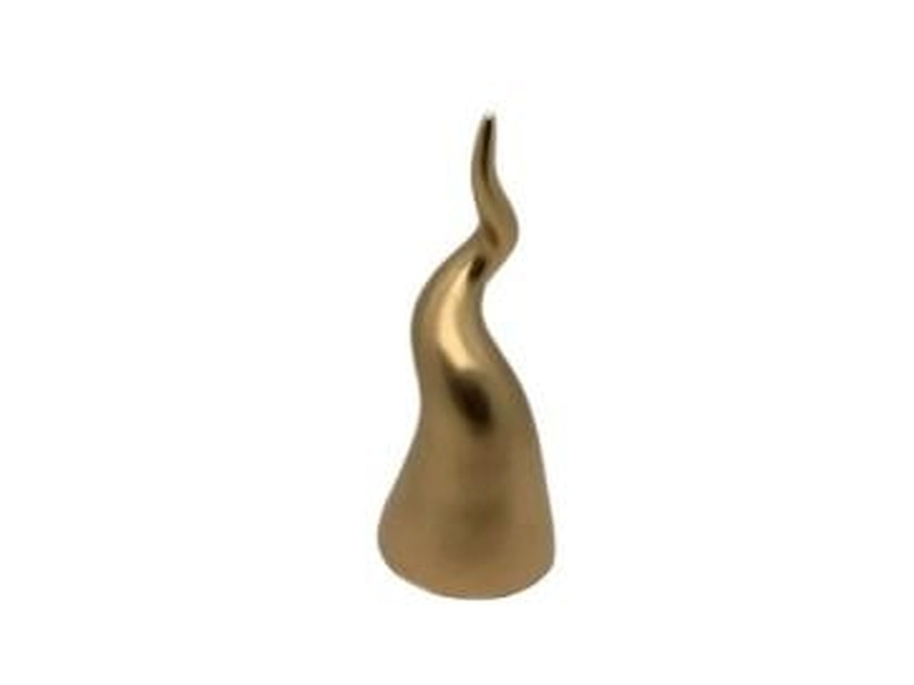 Cornetto oro in porcellana d.7,5xh.18cm