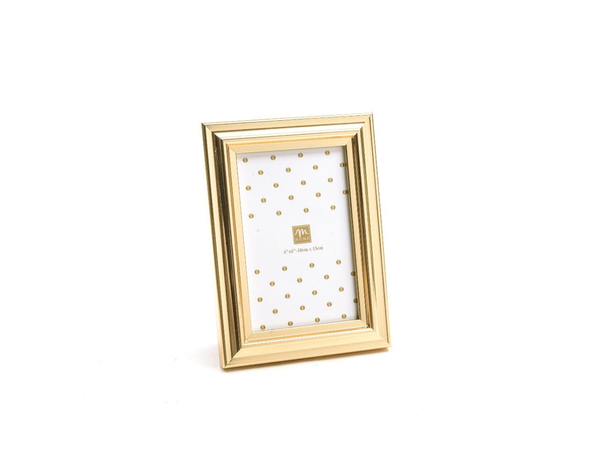 Portafoto 10x15cm oro in polistirene 13,5x1,8xh.18,5cm