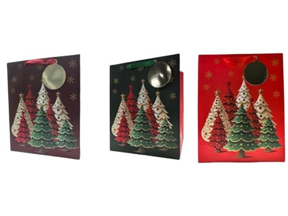 Shopper alberi in carta 18x10xh.23cm colori assortiti