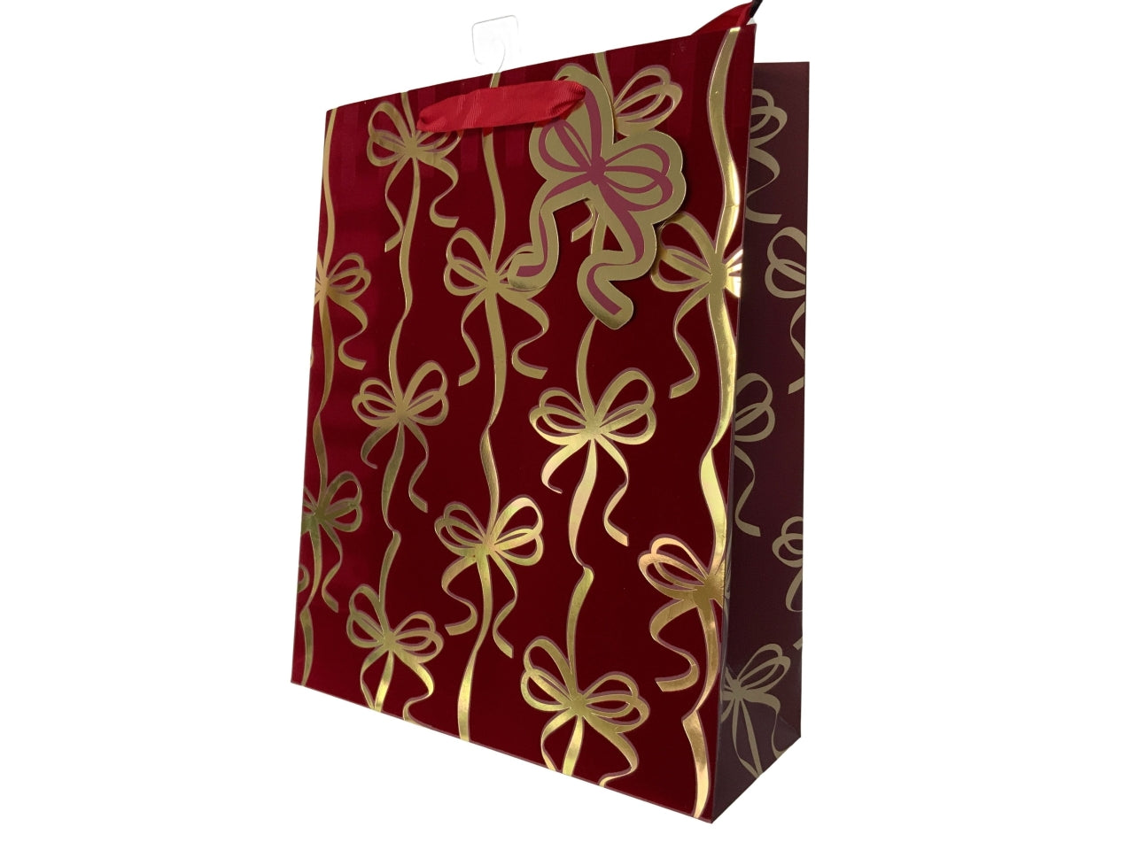 Shopper fiocco in carta laminato floccato 40x17xh.50cm