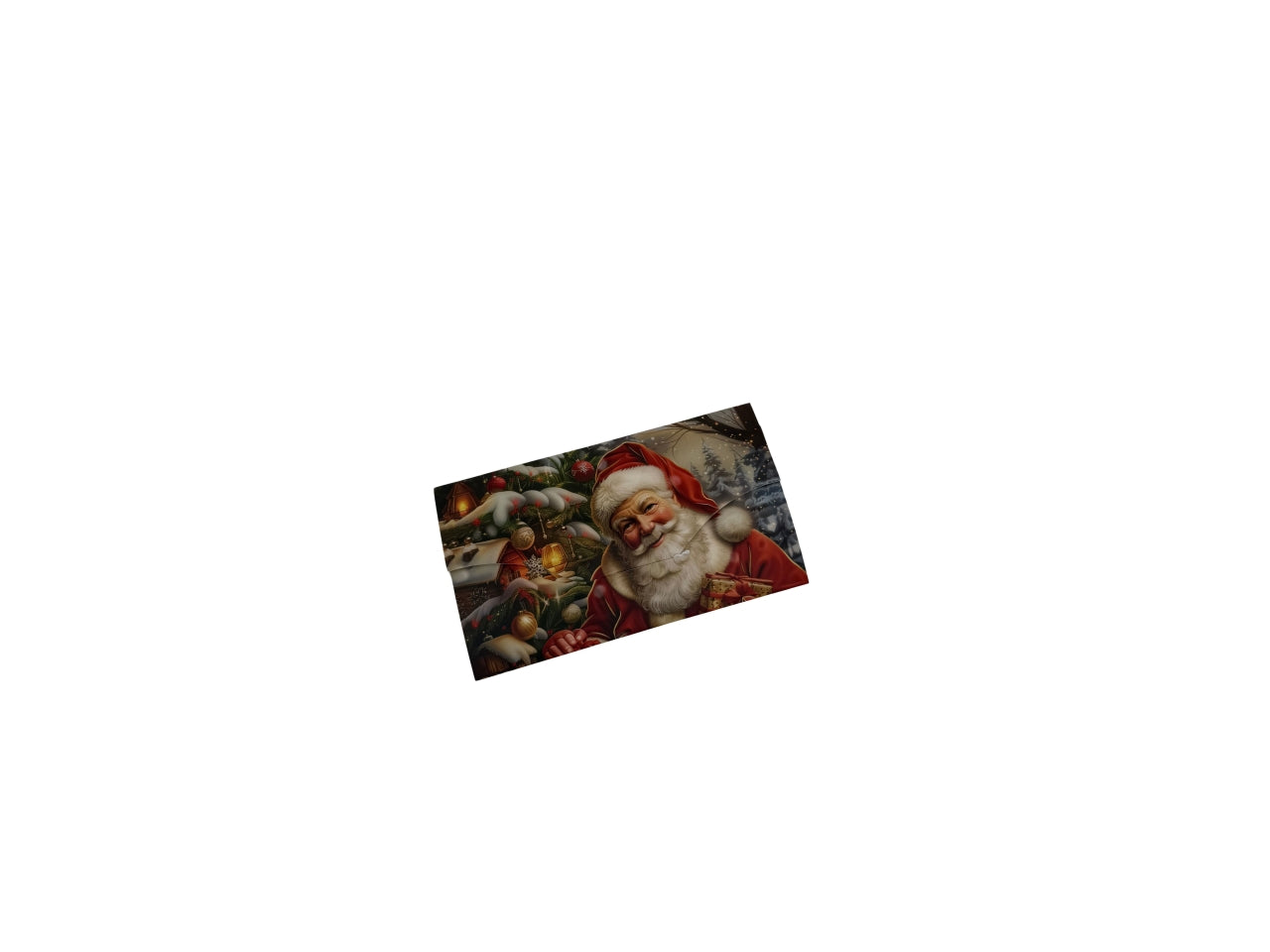 Biglietto auguri portasoldi con Babbo Natale 15,5x0,5xh.9cm