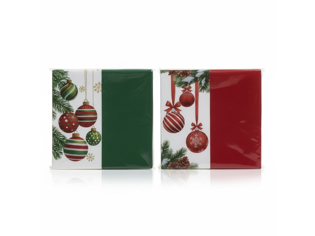 Tovaglioli 33x33cm in carta, confezione da 20 tovaglioli in decori assortiti