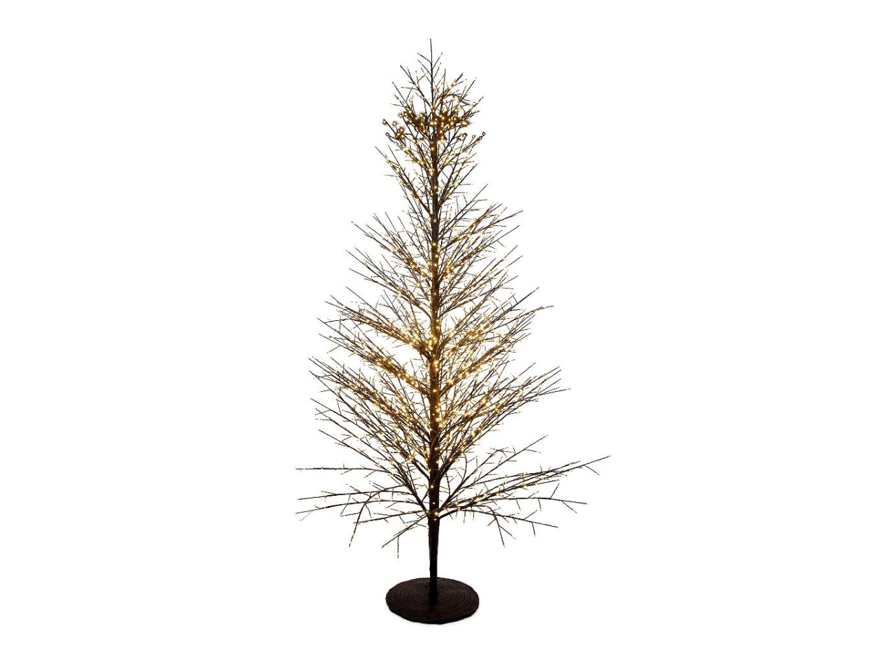 Albero abete 210cm con 2690 microled color bianco caldo con flash e spina 36w 24v 137x10xh.35cm