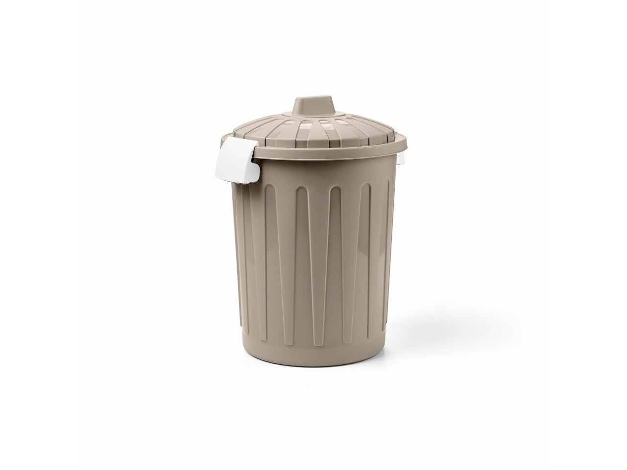 Bidoncino con coperchio 8L tortora