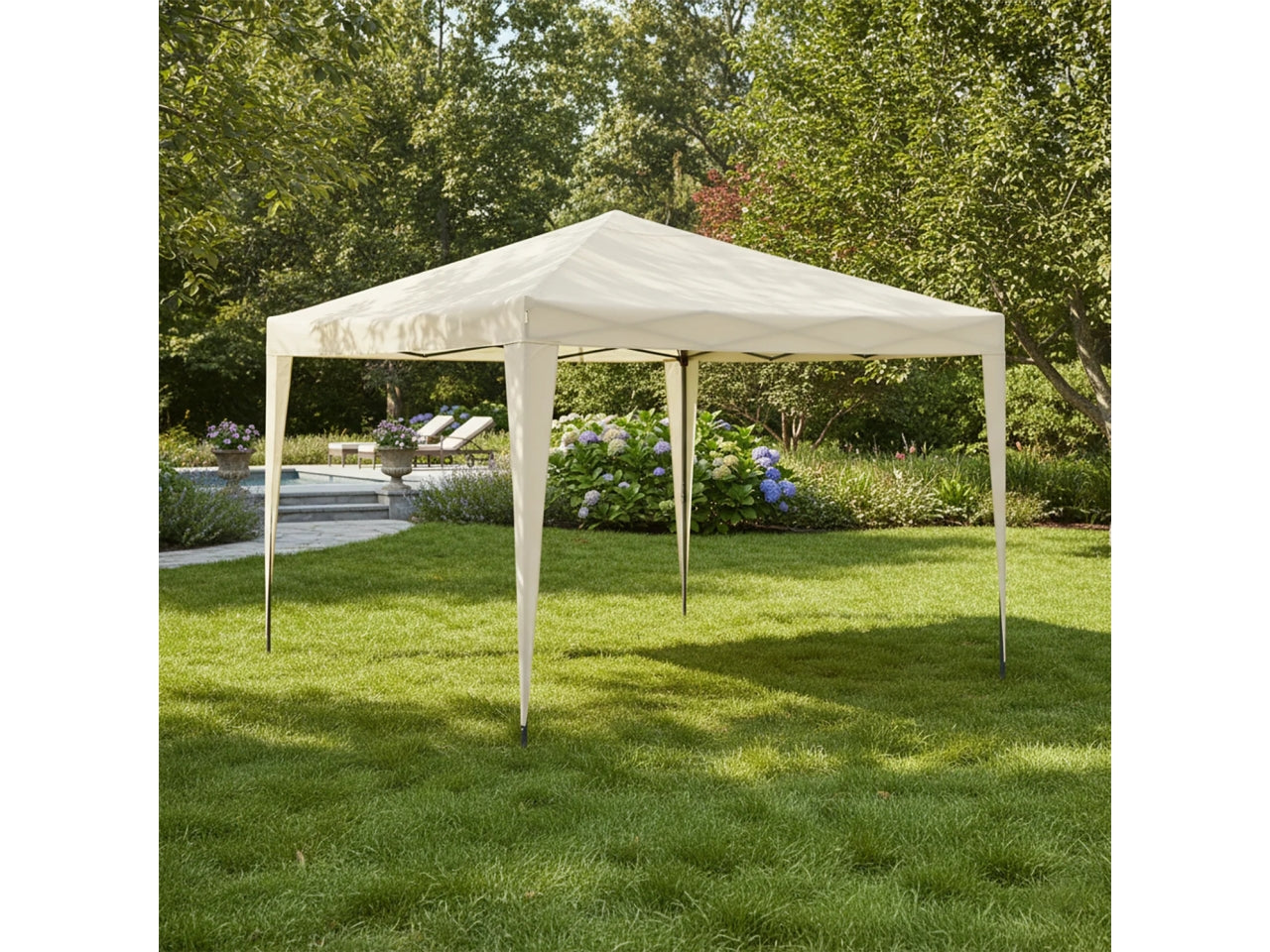 Gazebo in tessuto ecru' richiudibile con sacca 3x3mt
