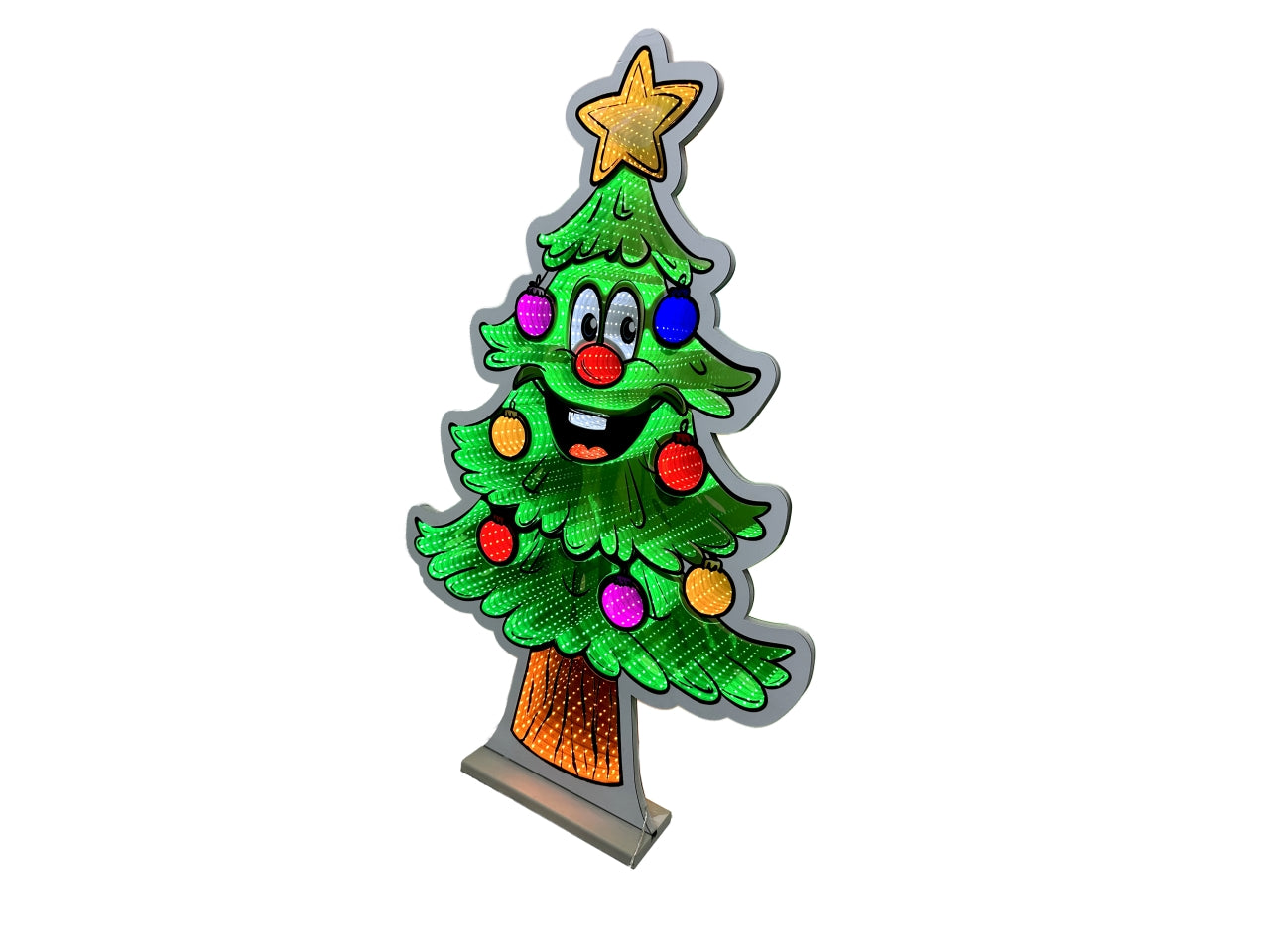 Albero smile 3D 60cm infinity day and night con luce led multicolor da interno, con trasformatore
