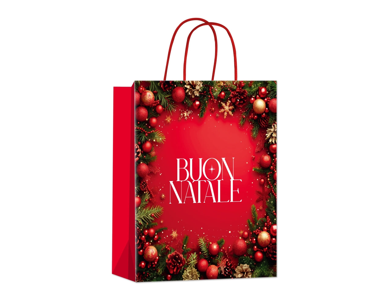 Shopper natalizia Red Garland 24x12xh.30cm