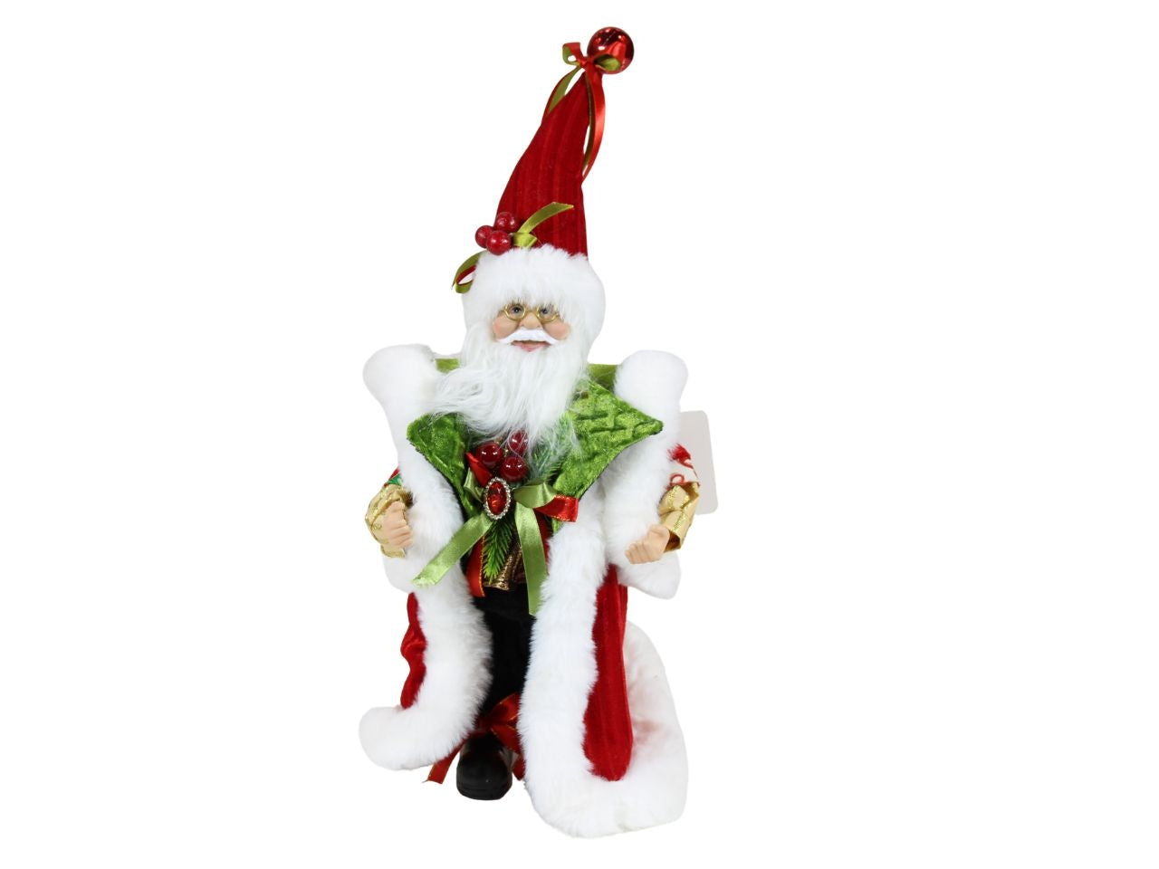 Babbo Natale 30cm con mantello lusso