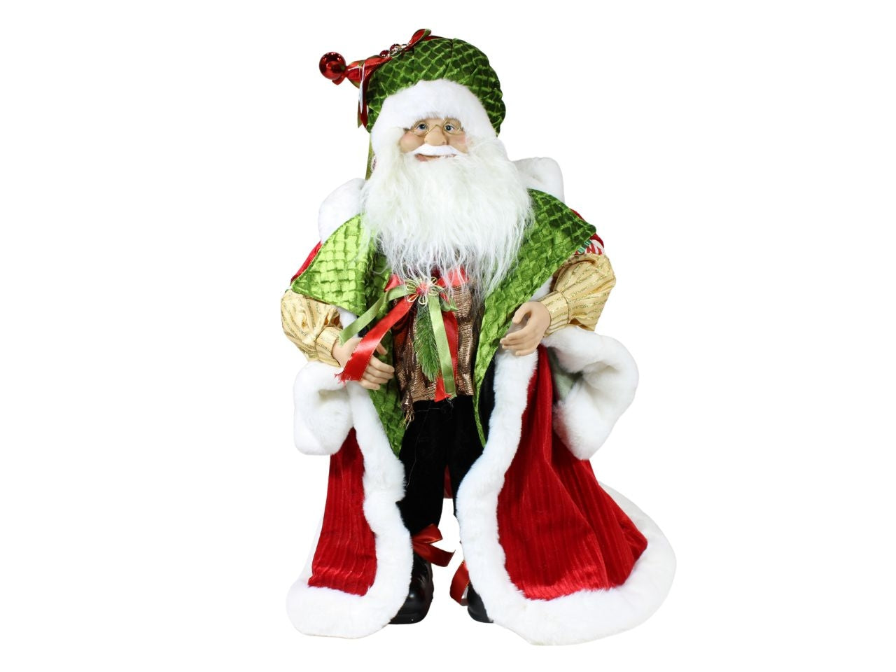 Babbo Natale 60cm con mantello lusso