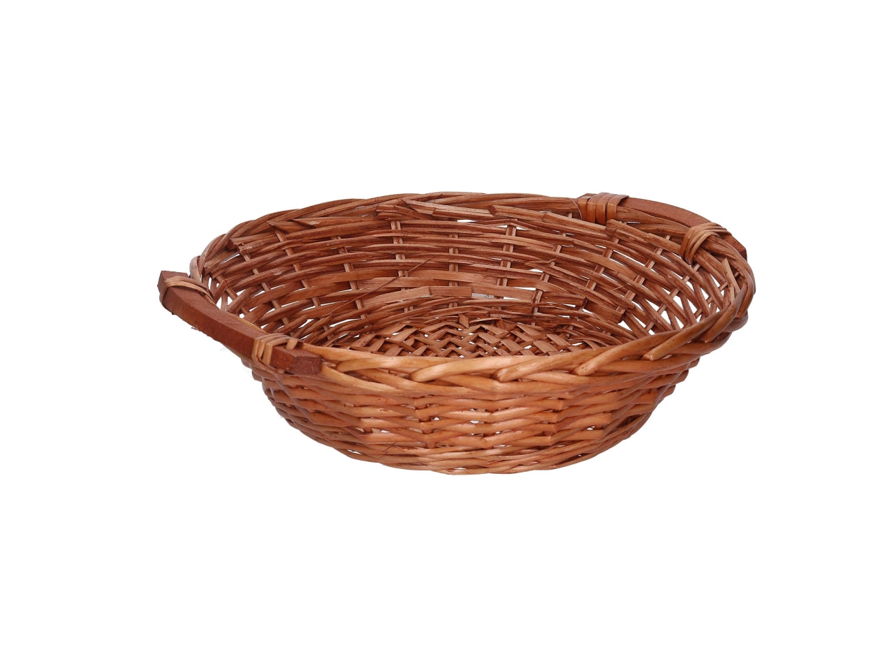 Cesta in vimini Nazo, colore miele, tonda 40xh.13 cm