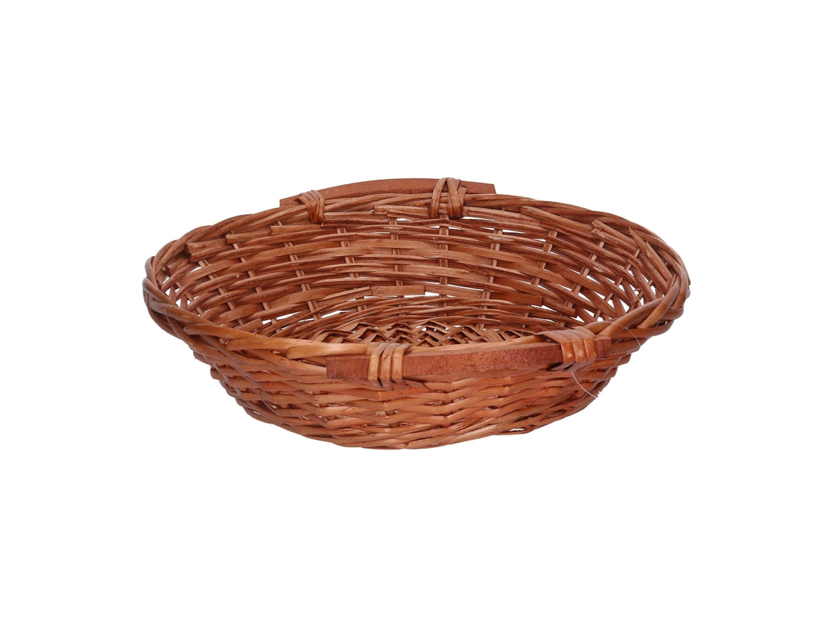 Cesta in vimini Nazo, colore miele, tonda 40xh.13 cm