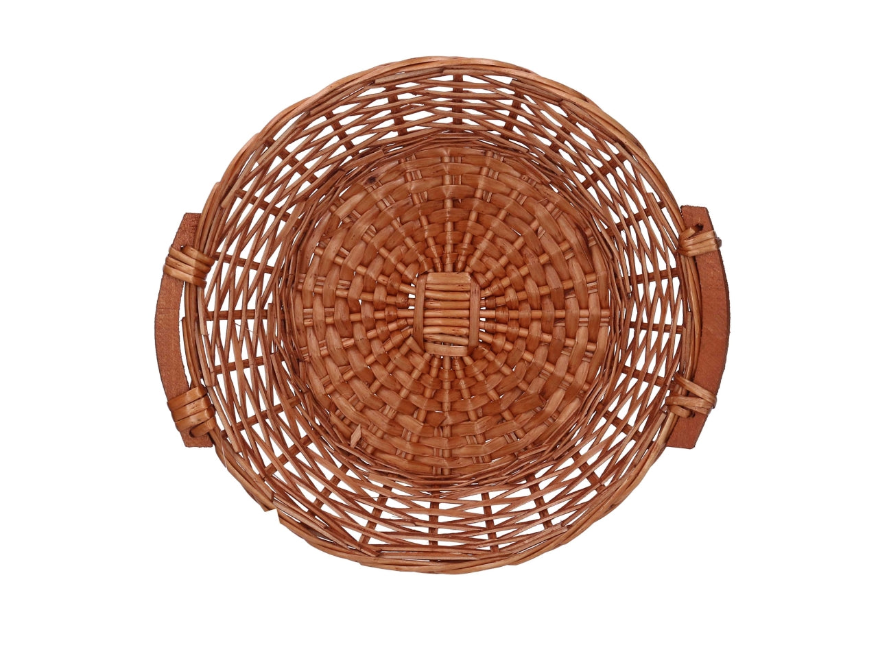 Cesta in vimini Nazo, colore miele, tonda 40xh.13 cm