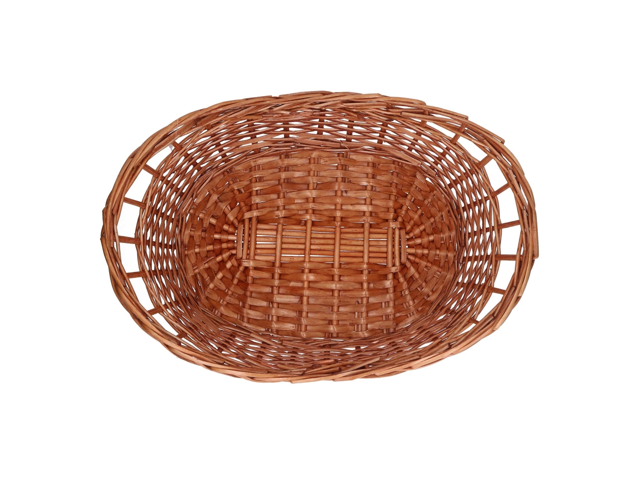 Cesta in vimini Nazo, colore miele, ovale 50x34xh.12/16 cm