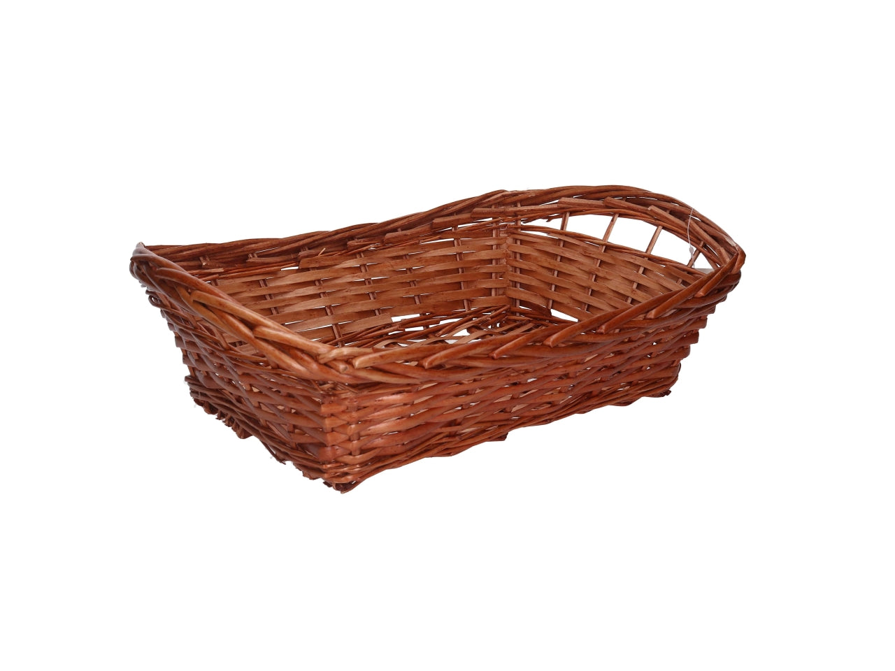 Cesta in vimini Nazo, colore miele, rettangolare 50x35xh.12/17 cm