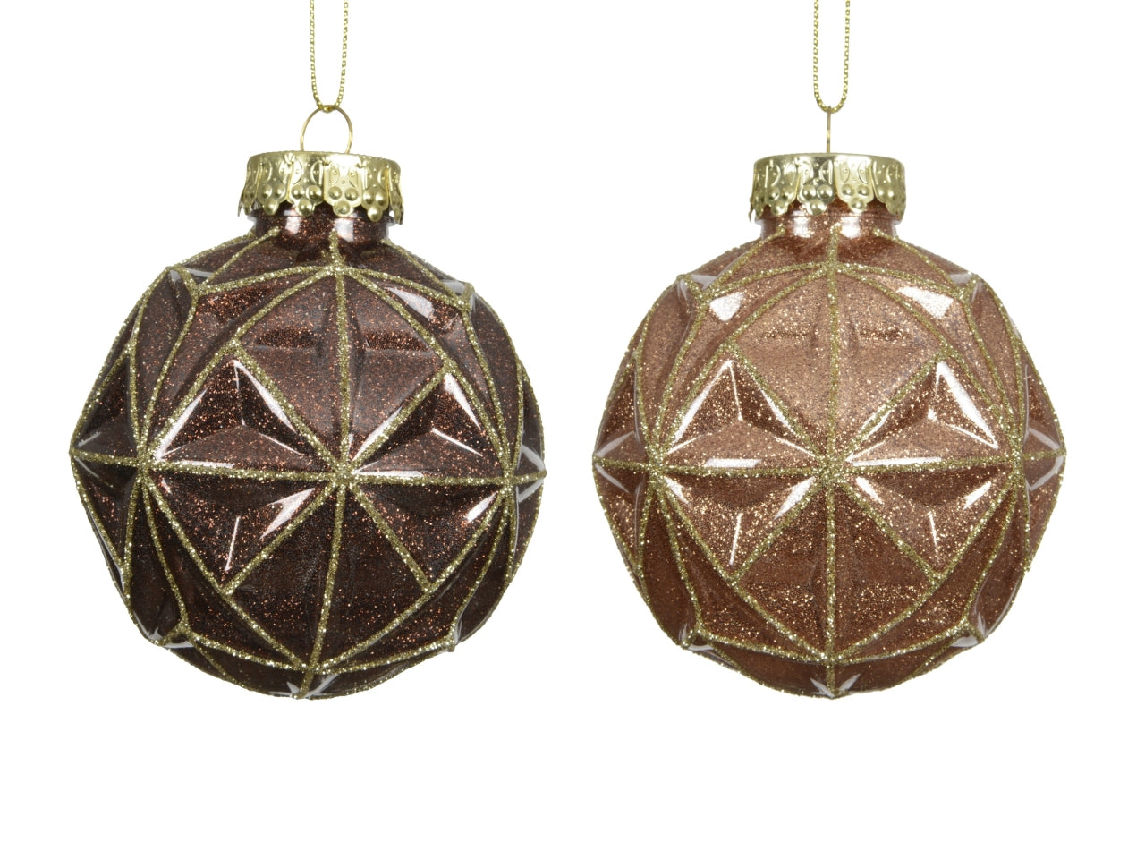 Palla di Natale 8cm lucida, glitterata