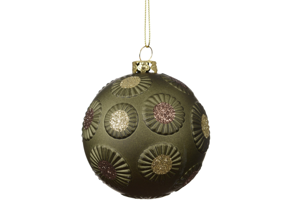 Palla di Natale 8cm verde opaco