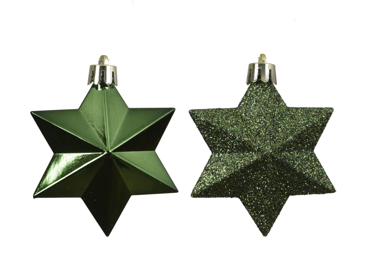 Appendino a forma di stella in confezione da 12 pezzi verde