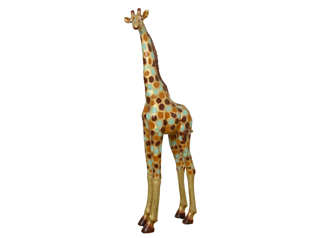 Giraffa decorativa maxi 236cm in polifibra oro