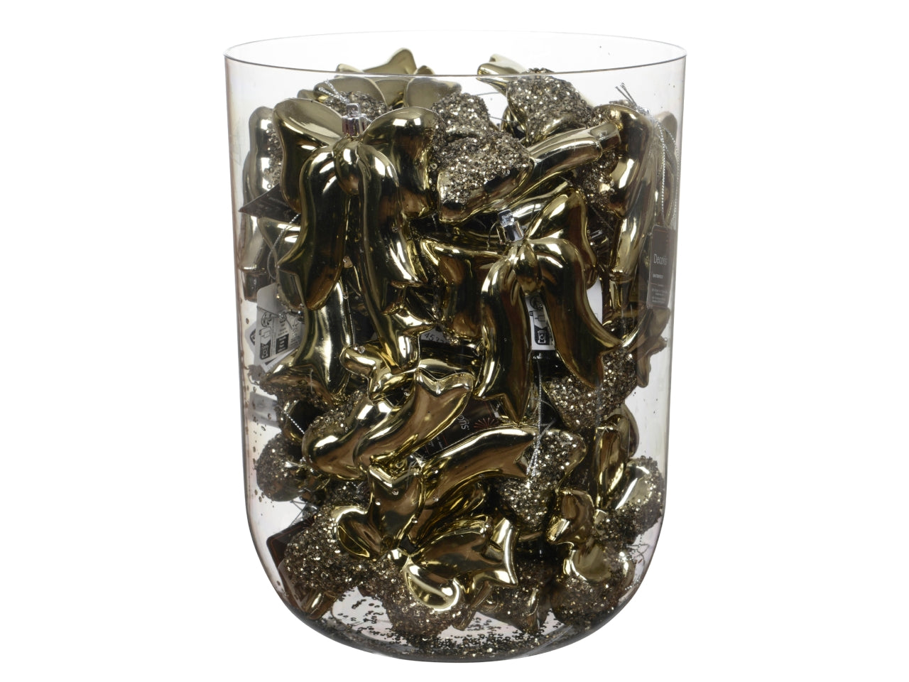 Fiocco decorativo 8,7x9,8cm lucido con glitter verde rosmarino