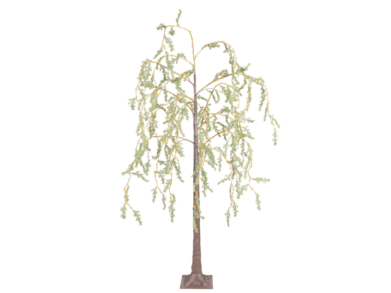 Albero a salice 150cm con microled bianco caldo e flash