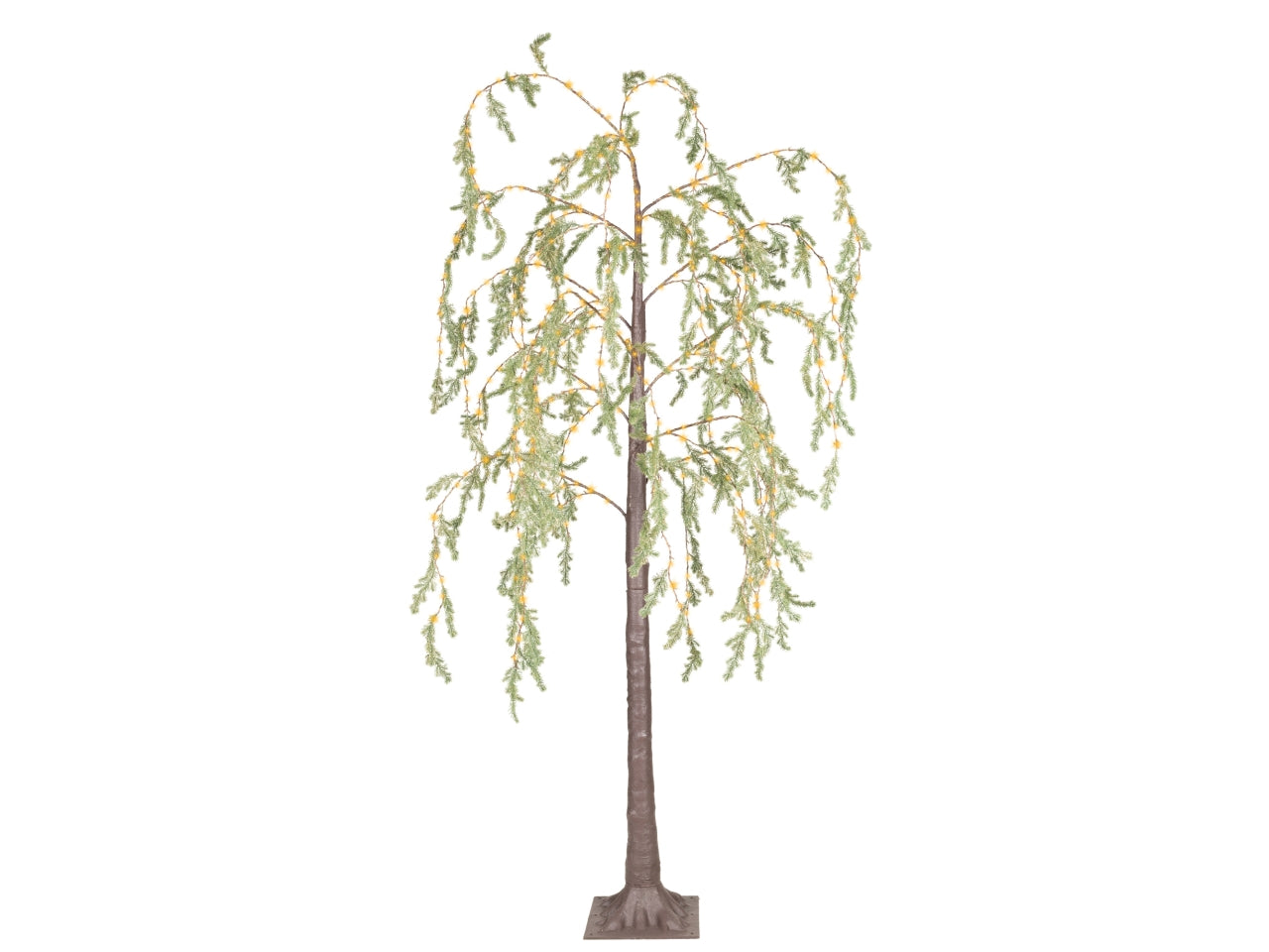 Albero a salice 180cm con microled bianco caldo e flash