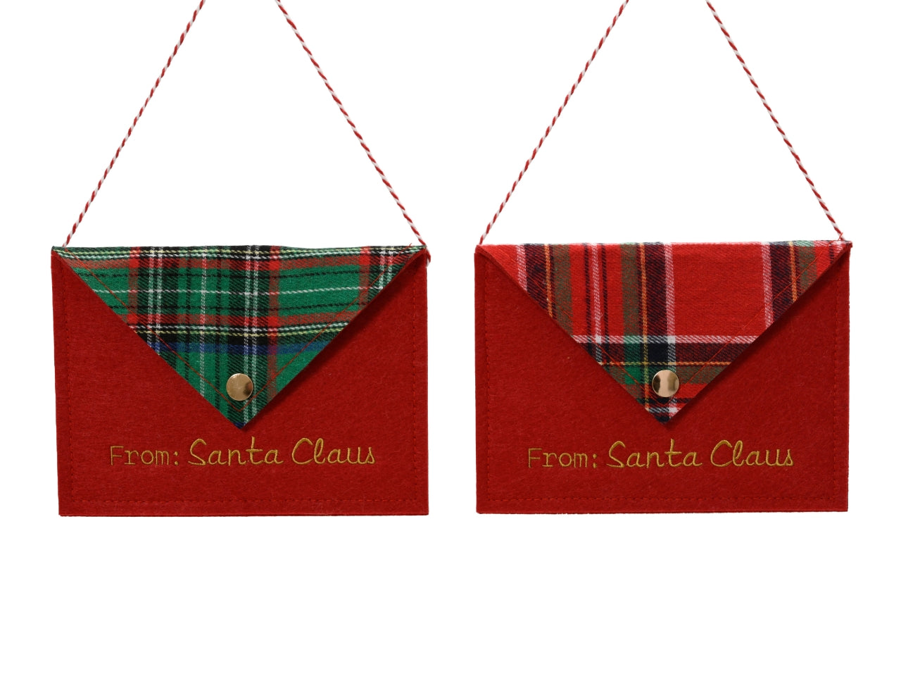 Lettera per babbo natale in feltro 33,4x12,5cm in 2 assortimenti