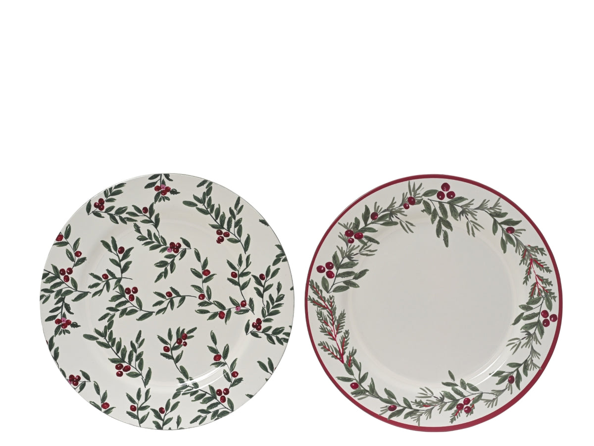Piatto decorativo 33cm con decorazione natalizia