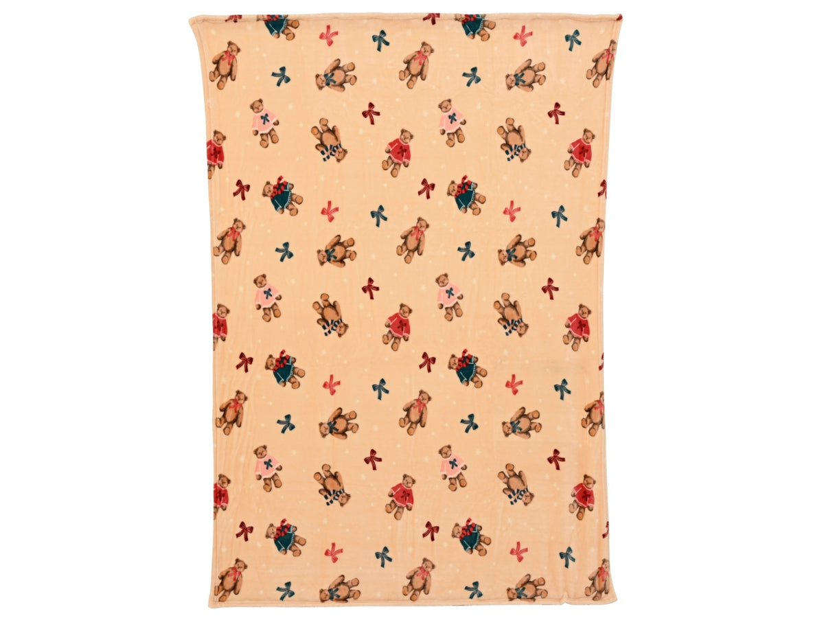 Plaid 130x170cm con orsetti in 2 assortimenti