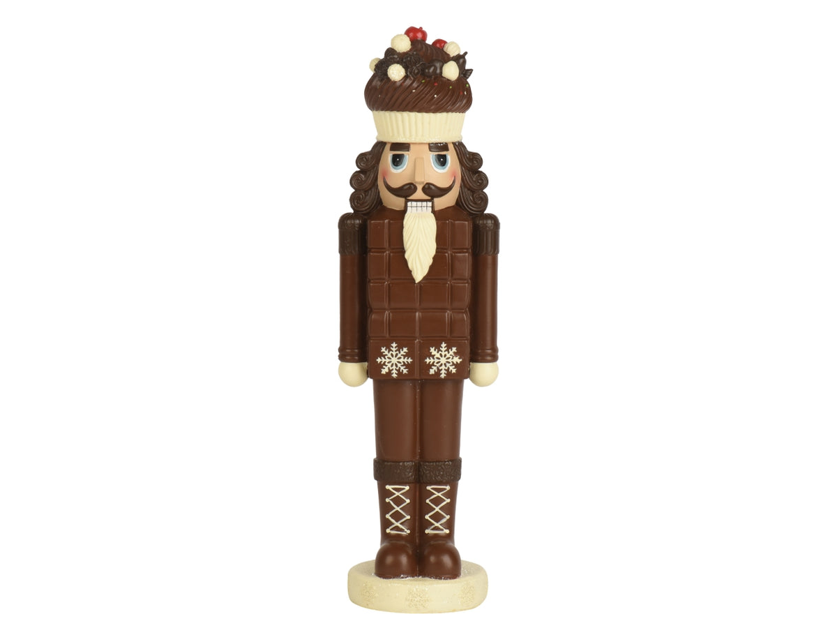 Schiaccianoci 39cm effetto cioccolato marrone