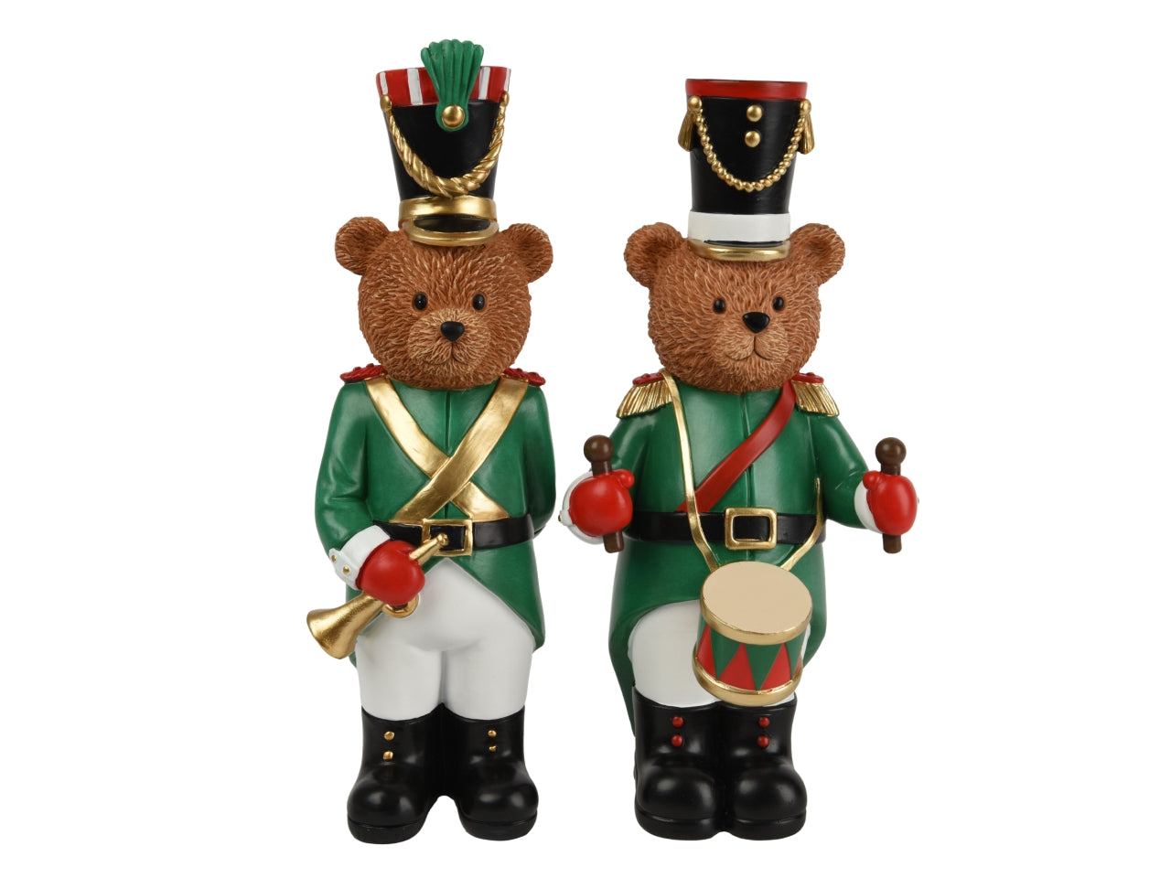 Orso soldatino 33,5cm in poliresina in 2 assortimenti