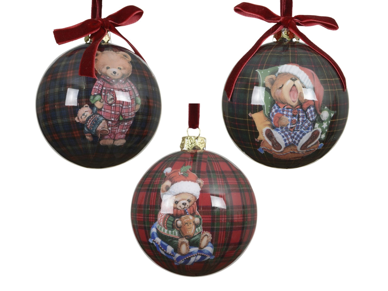 Palla di natale 8cm in 3 assortimenti