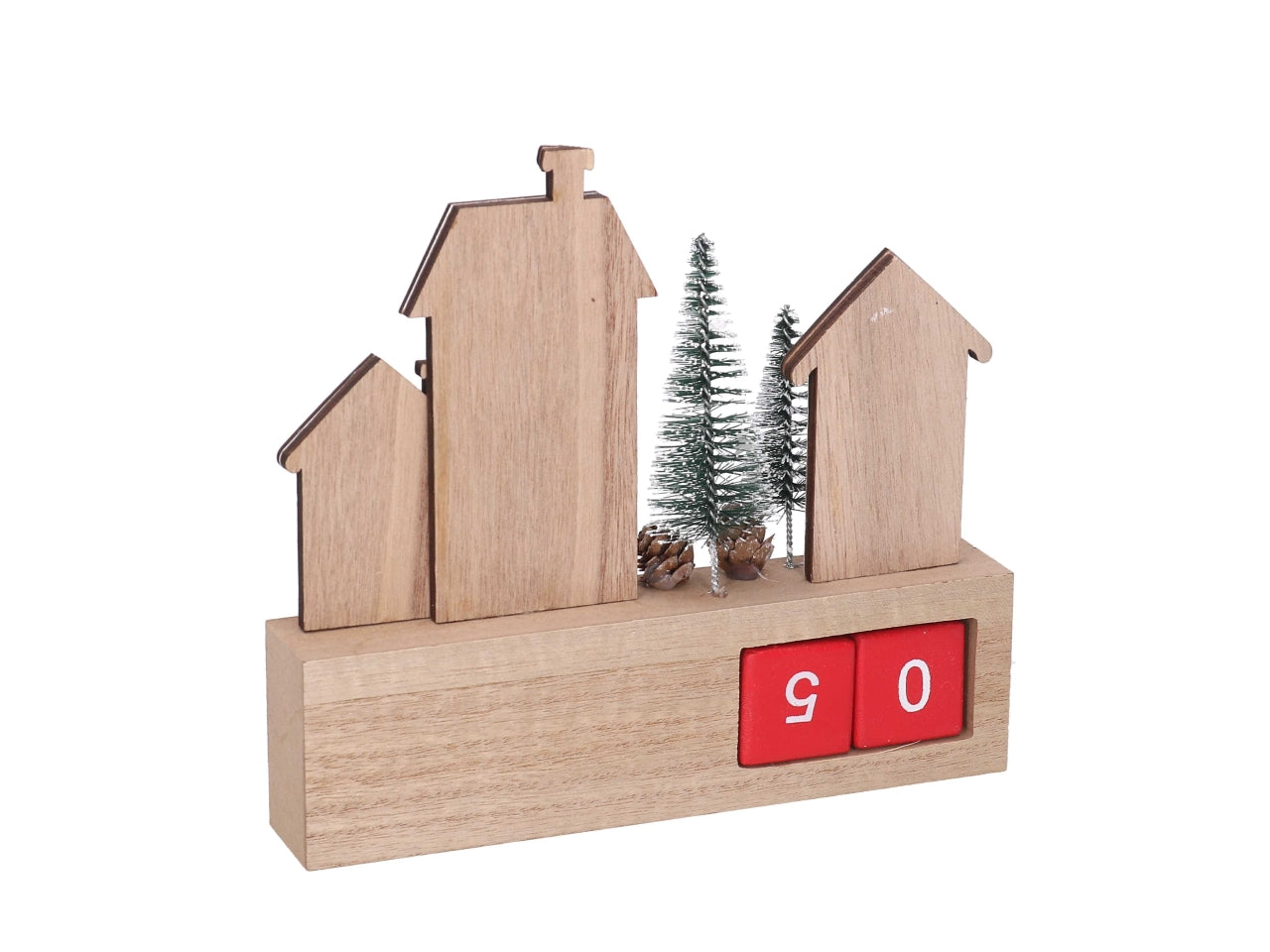 Calendario in legno con casette 18xh.16cm
