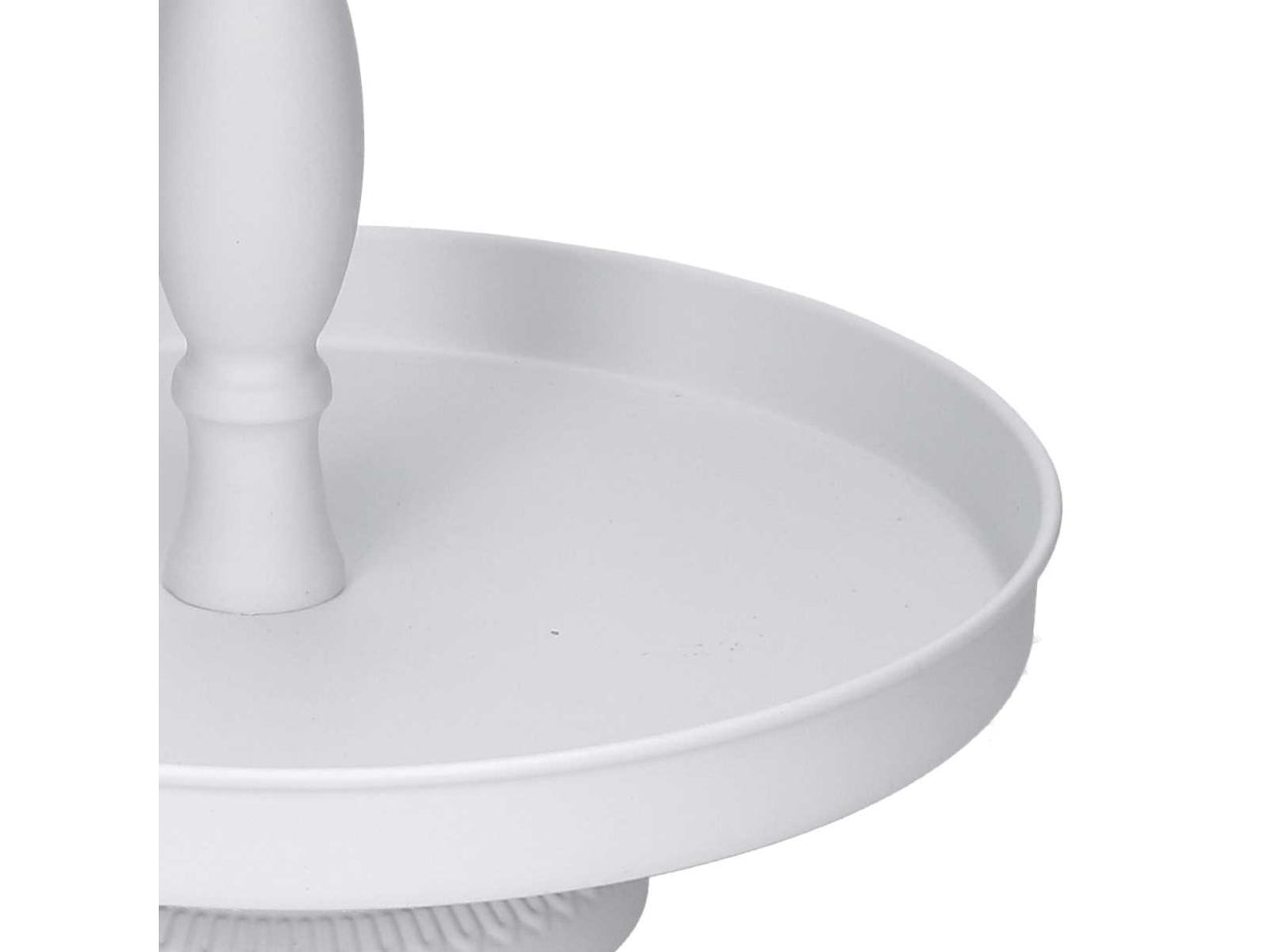 Alzatina in metallo a 2 piani bianco 30xh.30cm