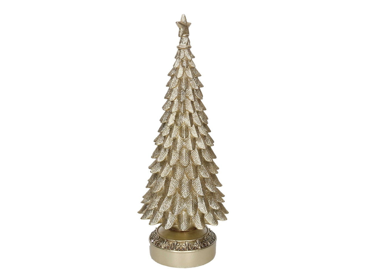 Alberello decorativo in resina oro 15,5xh.41cm