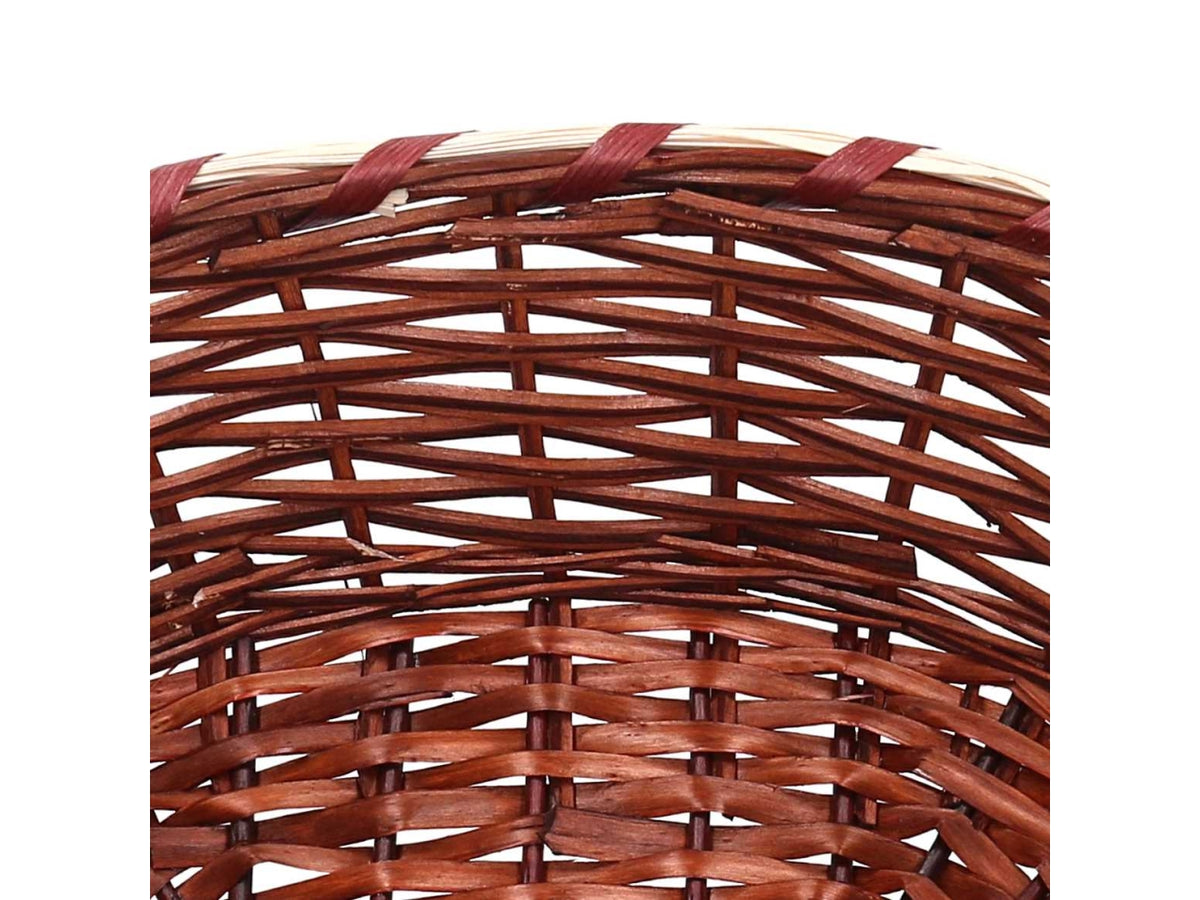 Cesta ovale in vimini 51/55x40xh.14cm noce