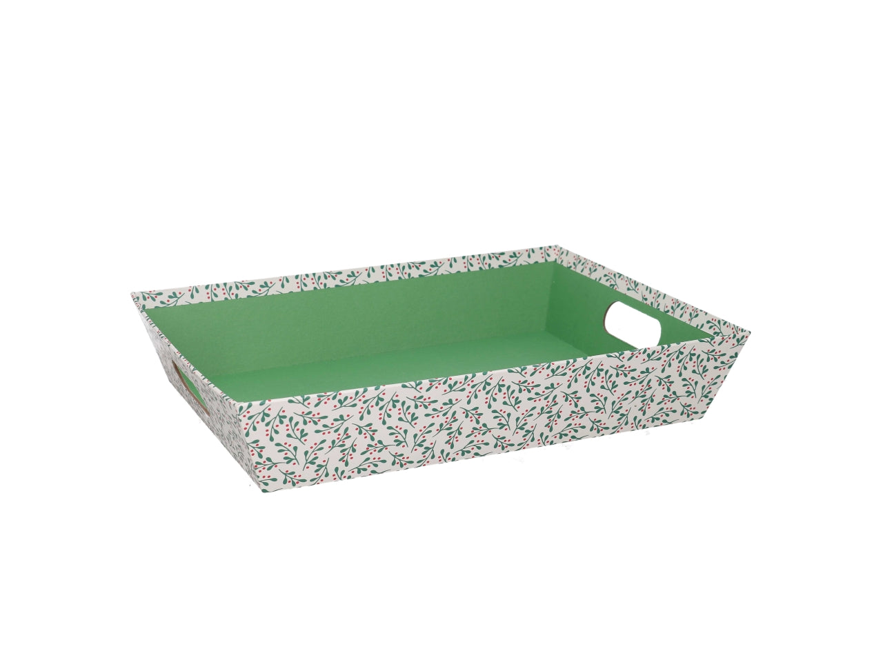 Cesta cartone rettangolare 35x26xh.7cm pungitopo bianco