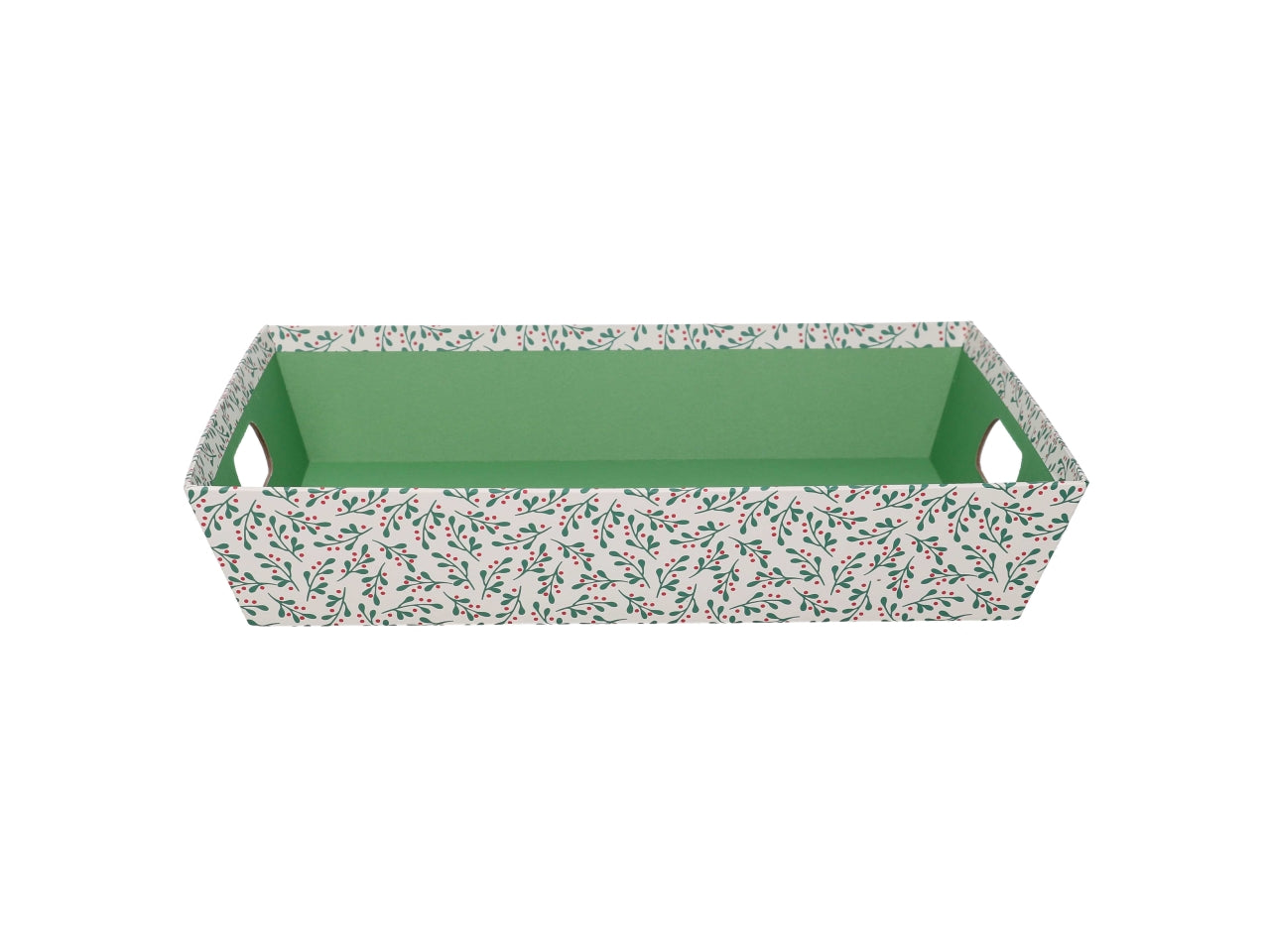 Cesta cartone rettangolare 35x26xh.7cm pungitopo bianco