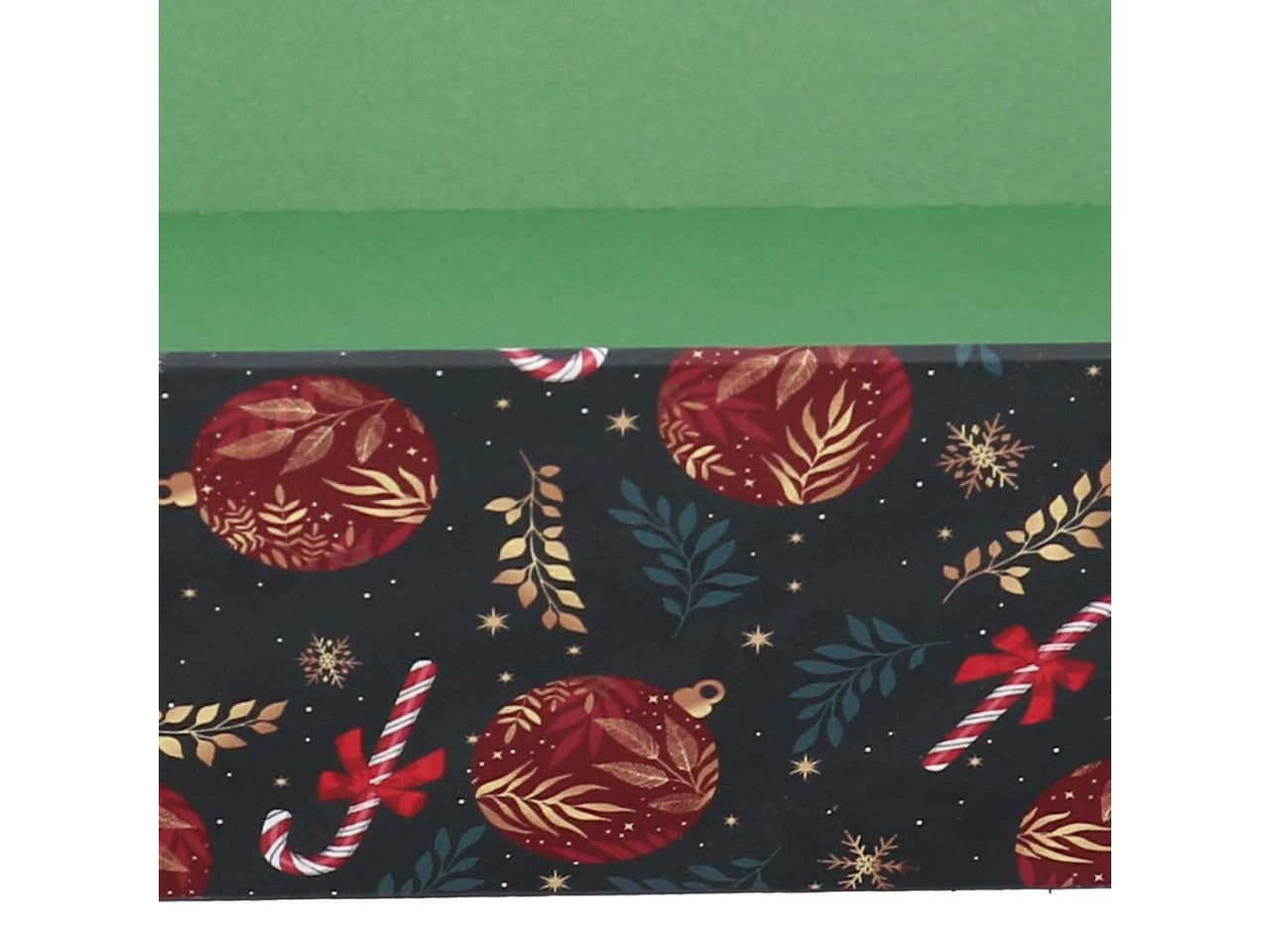 Cesta cartone rettangolare 35x26xh.7cm caramelle rosso e verde