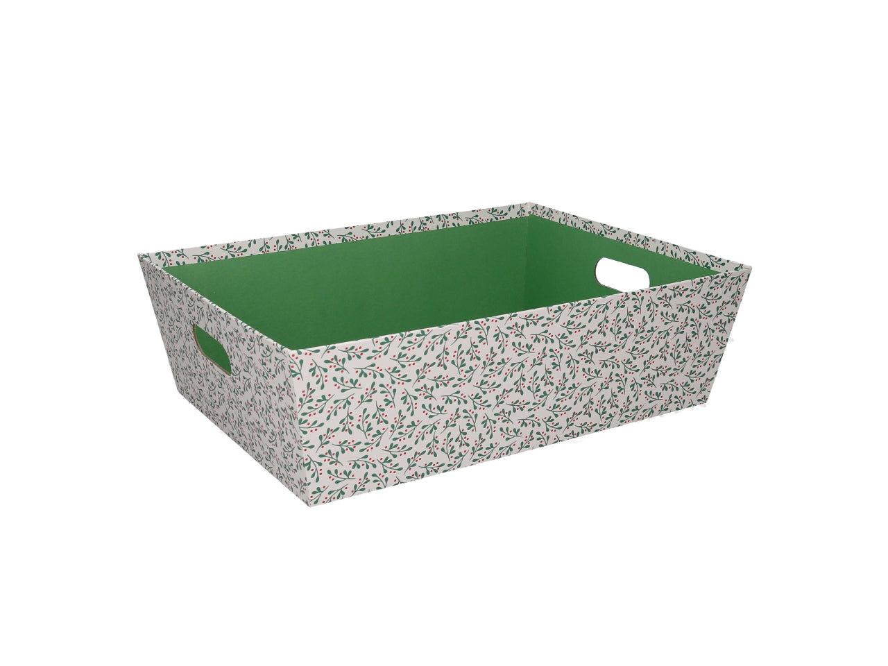 Cesta cartone rettangolare 40x30xh.12cm pungitopo bianco