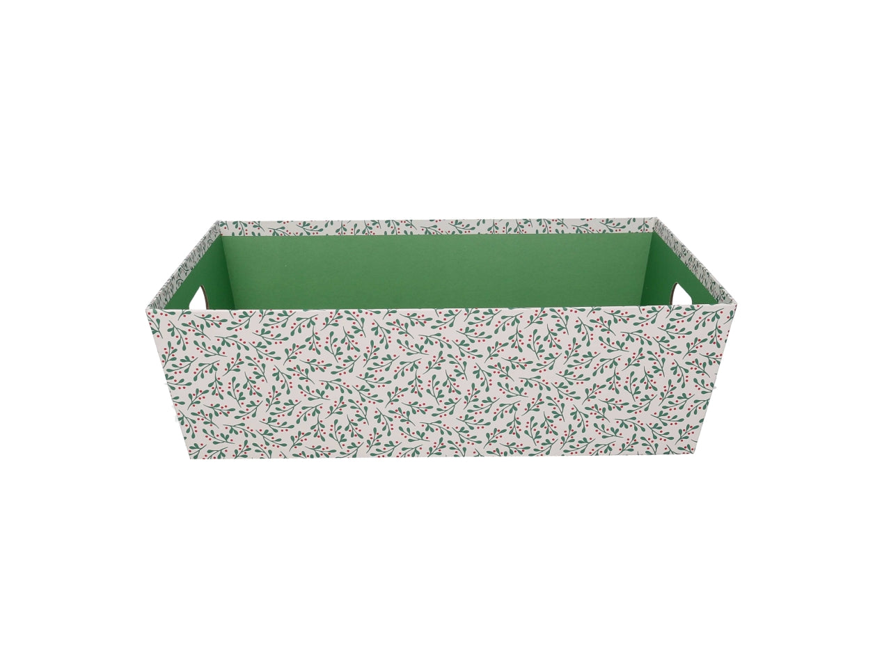 Cesta cartone rettangolare 40x30xh.12cm pungitopo bianco