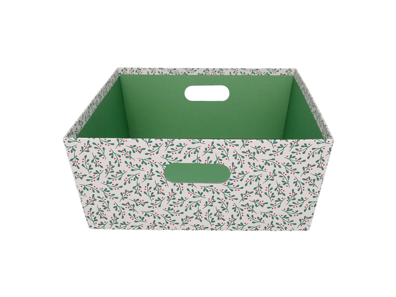 Cesta cartone rettangolare 40x30xh.12cm pungitopo bianco