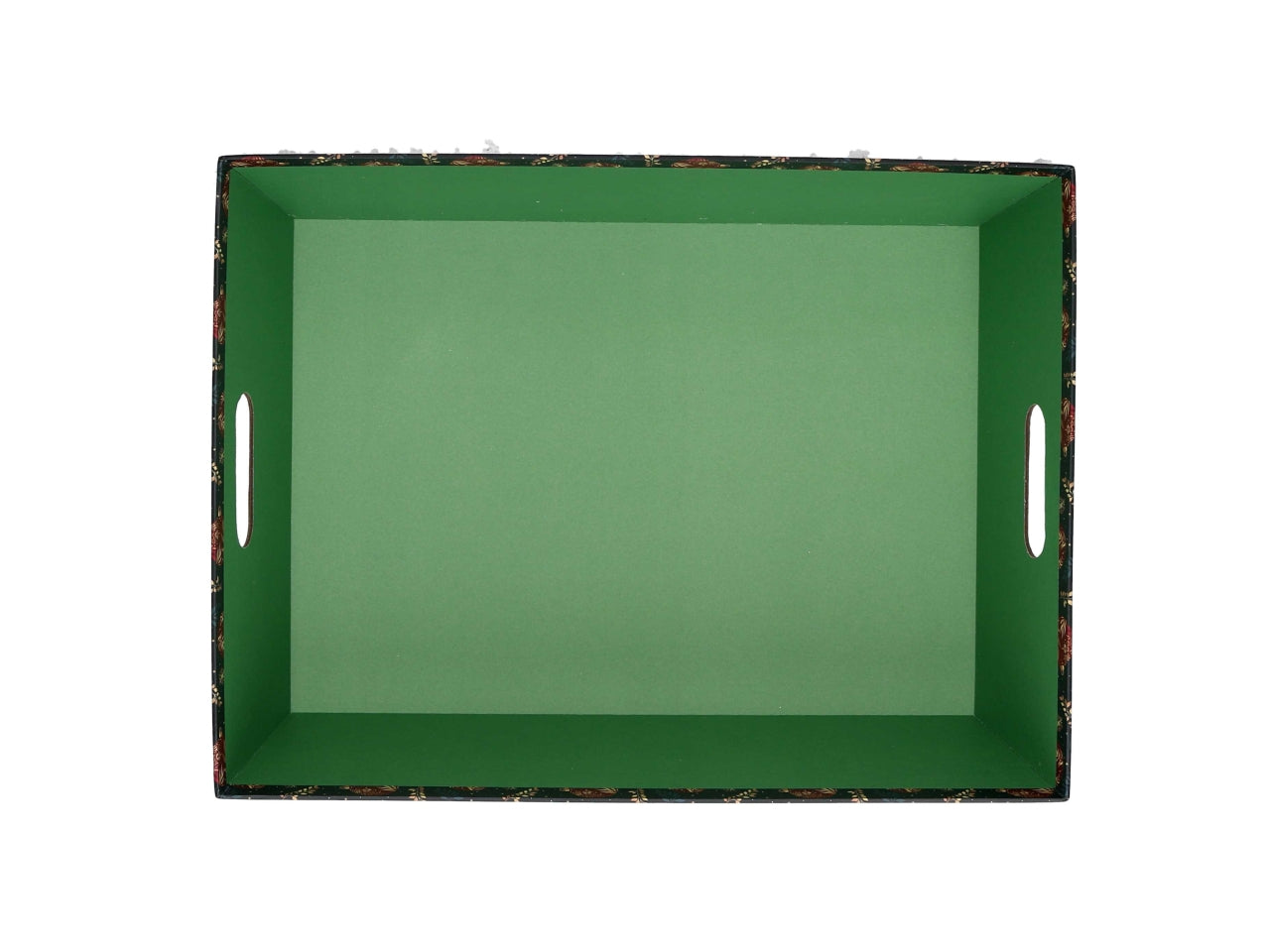 Cesta cartone rettangolare 40x30xh.12cm caramelle rosso e verde
