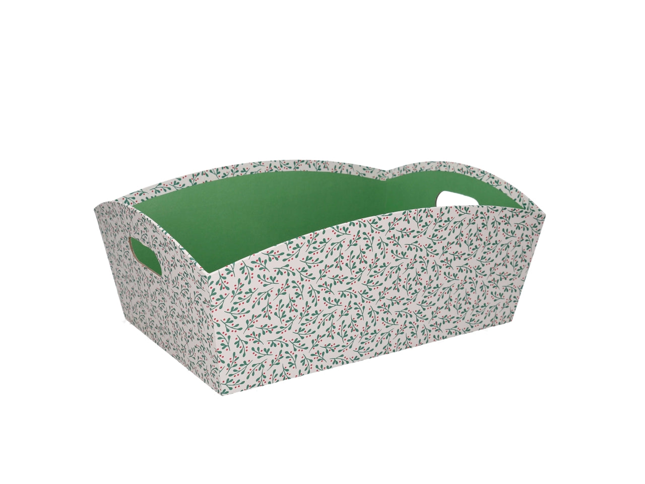 Cesta cartone rettangolare 38/40x27xh.15cm pungitopo bianco